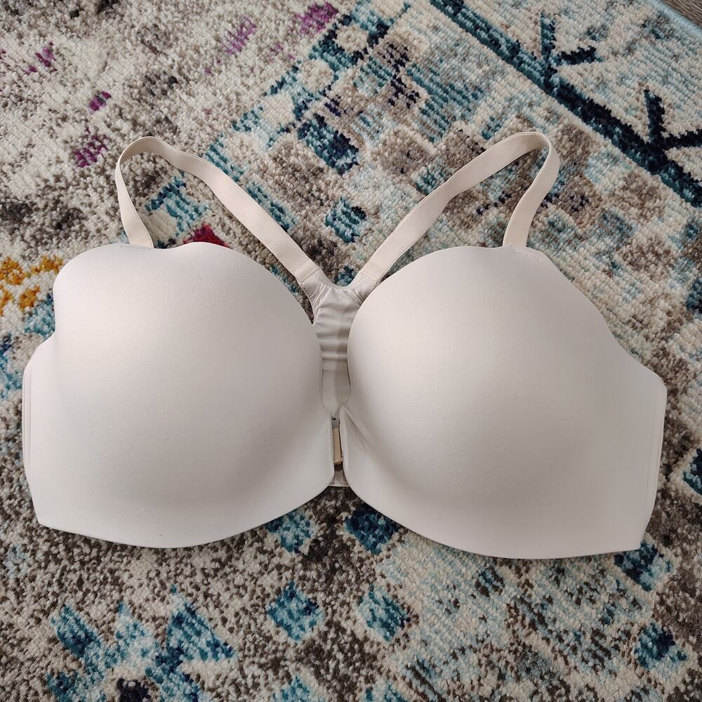 Soma Bra Womens 40DD Enbliss Racerback Front Closure Tan Nude Ivory - Picture 3 of 11